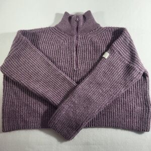 Urban Outfitters BDG Women’s Sz M Fisherman Crop Half Zip Sweater